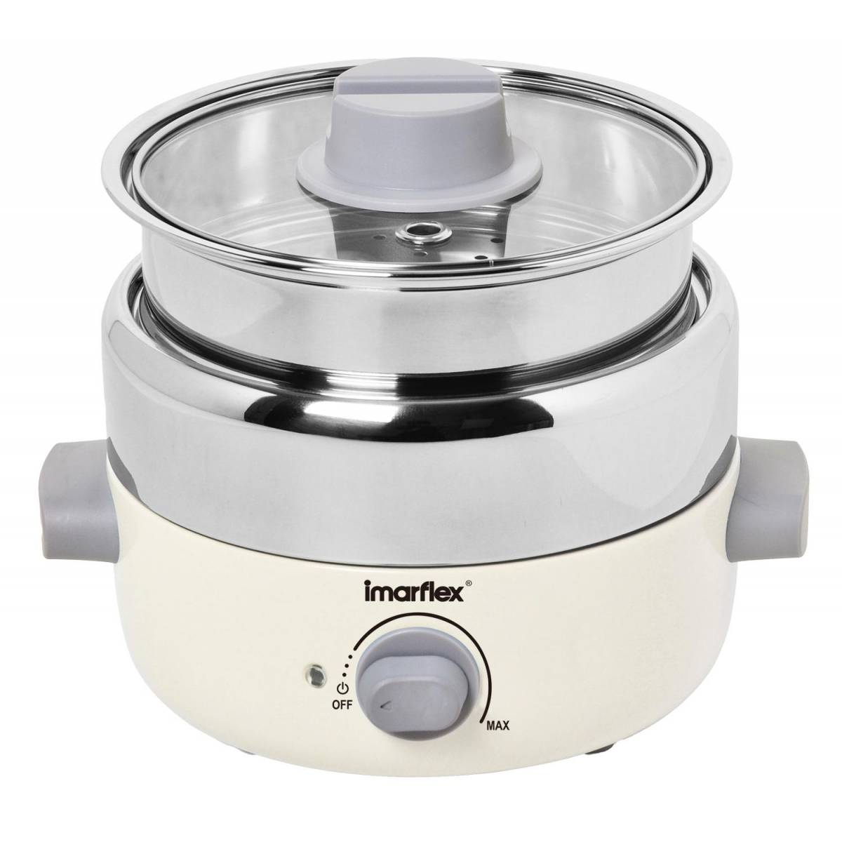 Imarflex 伊瑪 IMC-12Y 迷你蒸煮火鍋 | 1.2公升 | 600W